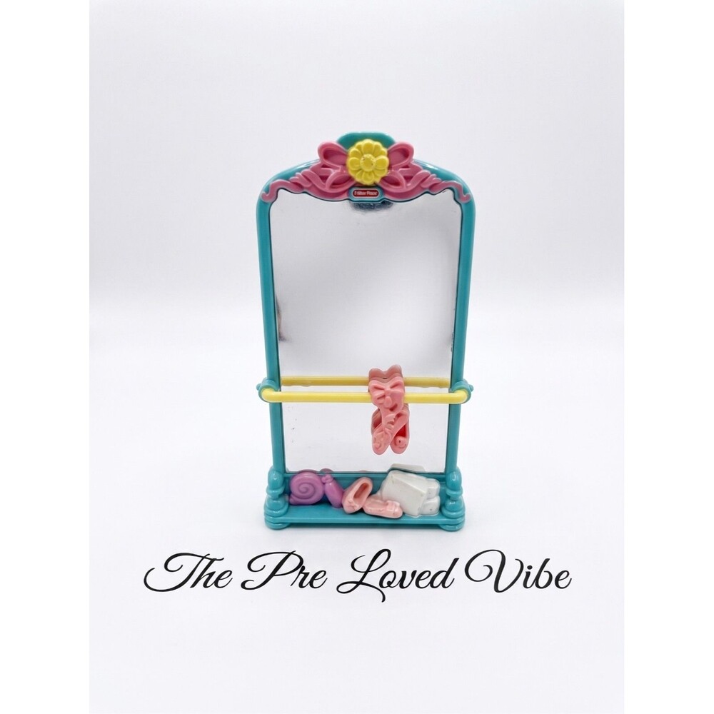 Fisher Price Loving Family Dollhouse Ballerina Ballet Practice Blue Mirror 2011